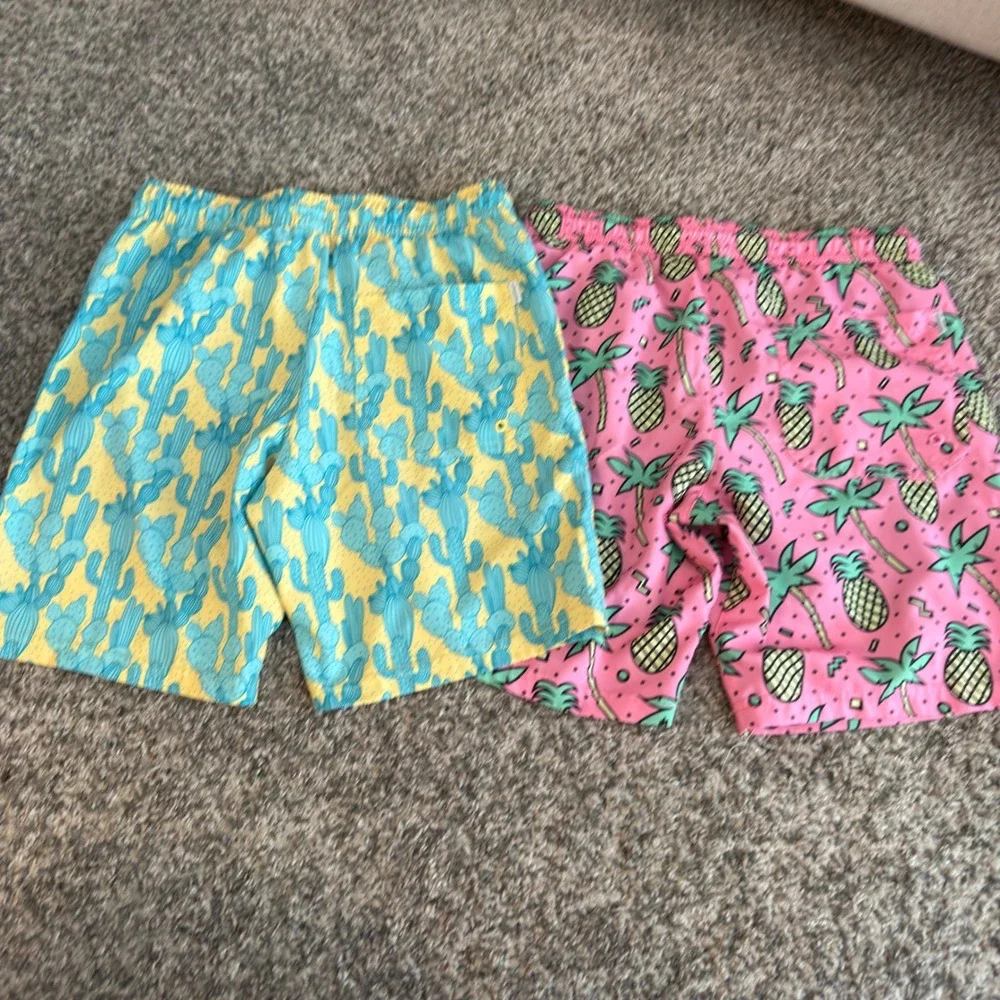 Maamgic Boys Swim Trunks Bundle Size 10/12 Cactus Pineapple Tropical 2 Pack